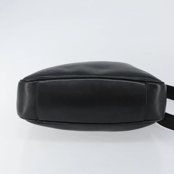 GUCCI Bamboo Shoulder Bag Leather 2way Black Gold 001 1638 Auth 142796 - Picture 11 of 16